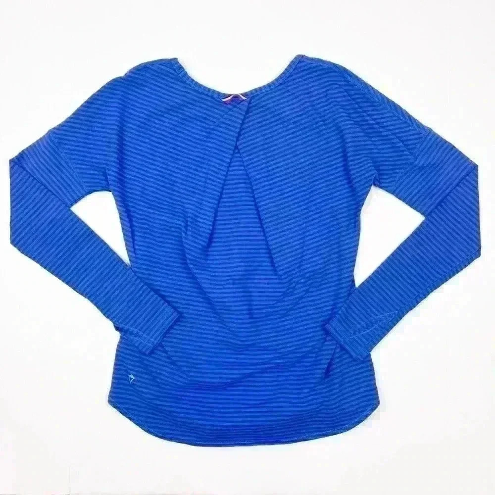 Ivivva Mindful Moment purple Blue Striped Long Sleeve 8